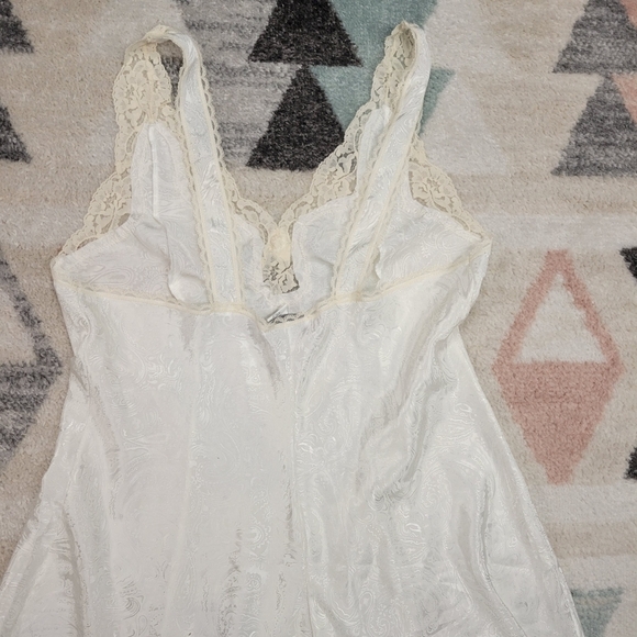 vtg VAL MODE Paisley Bridal Long Nightgown Slip Dress Size Large - Picture 7 of 7